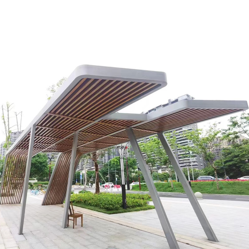Pérgola de material compuesto de imitación madera