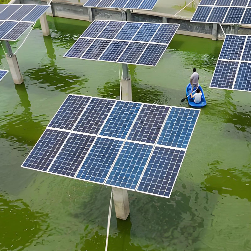Soporte solar de superficie de agua fija