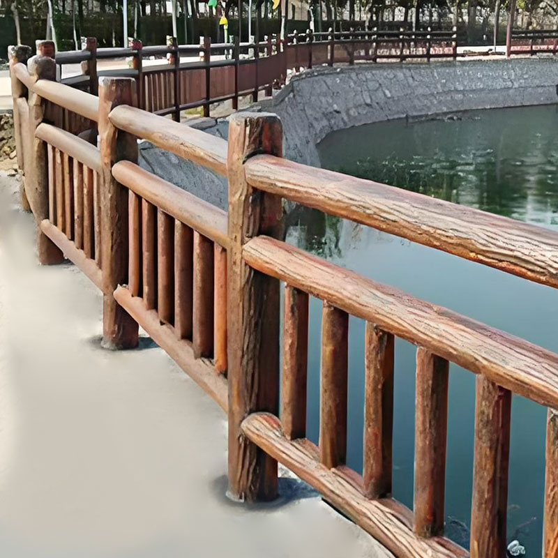 Barandilla de puente de imitación madera