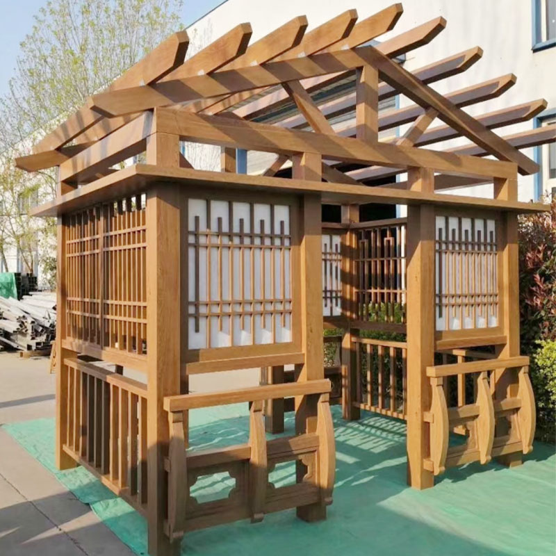 Pérgola de madera de plástico