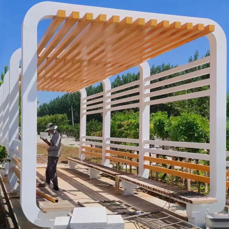 Pérgola de arte de acero inoxidable